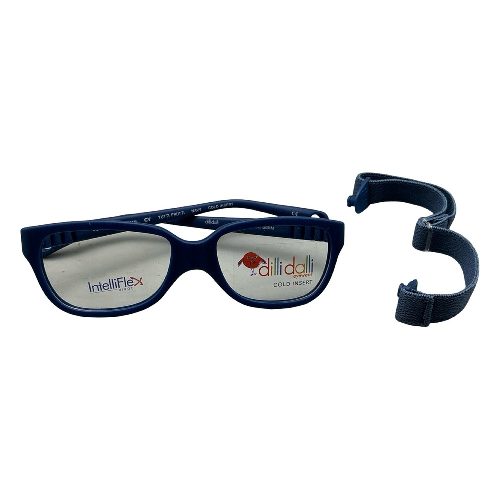 Dilli Dalli Tutti Frutti Navy Blue Kids Eyeglasses 40-13-120 IntelliFlex Hinge